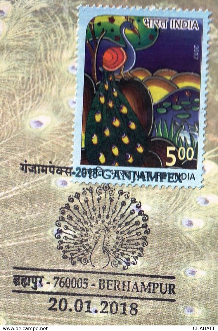 BIRDS- PHEASANTS- PEACOCKS OF PAKIDI- SPECIAL COVER-INDIA-2018-FC2-167 - Pavoni