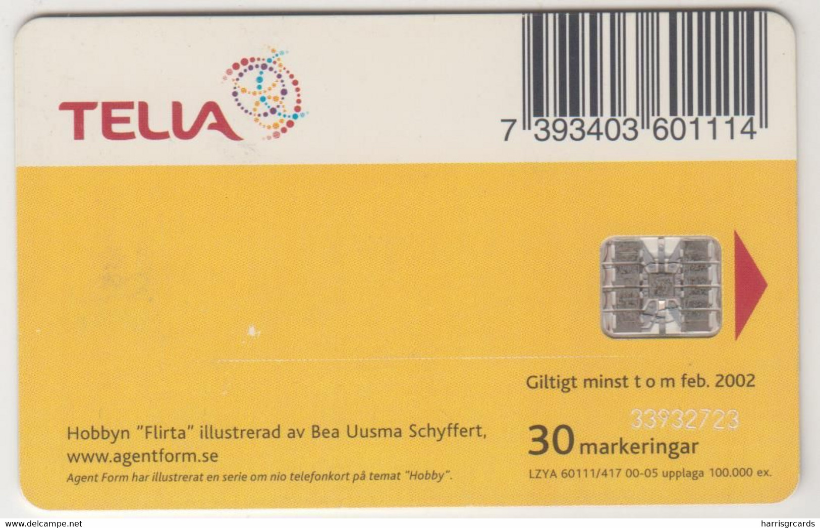 SWEDEN - Hobby 7 Flirt , Telia 30U, 05/00, Tirage 100.000, Used - Schweden