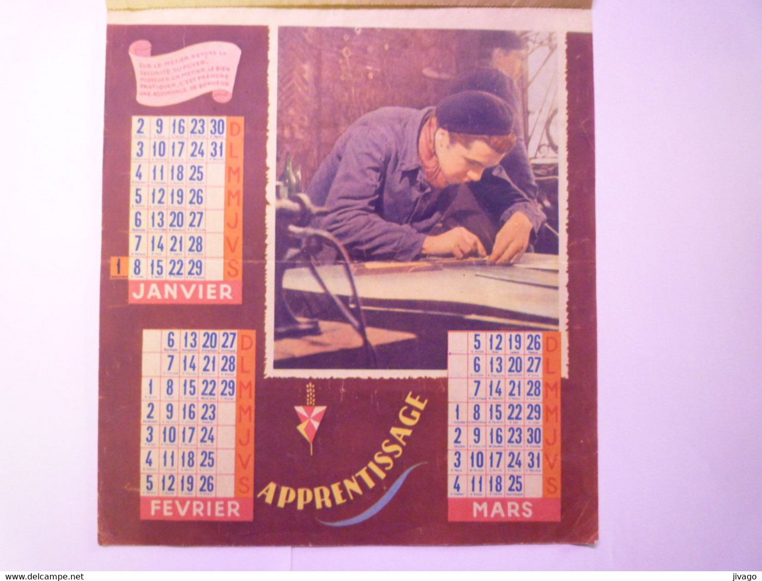 2021 - 4032  CALENDRIER  1944  XXX - Groot Formaat: 1941-60