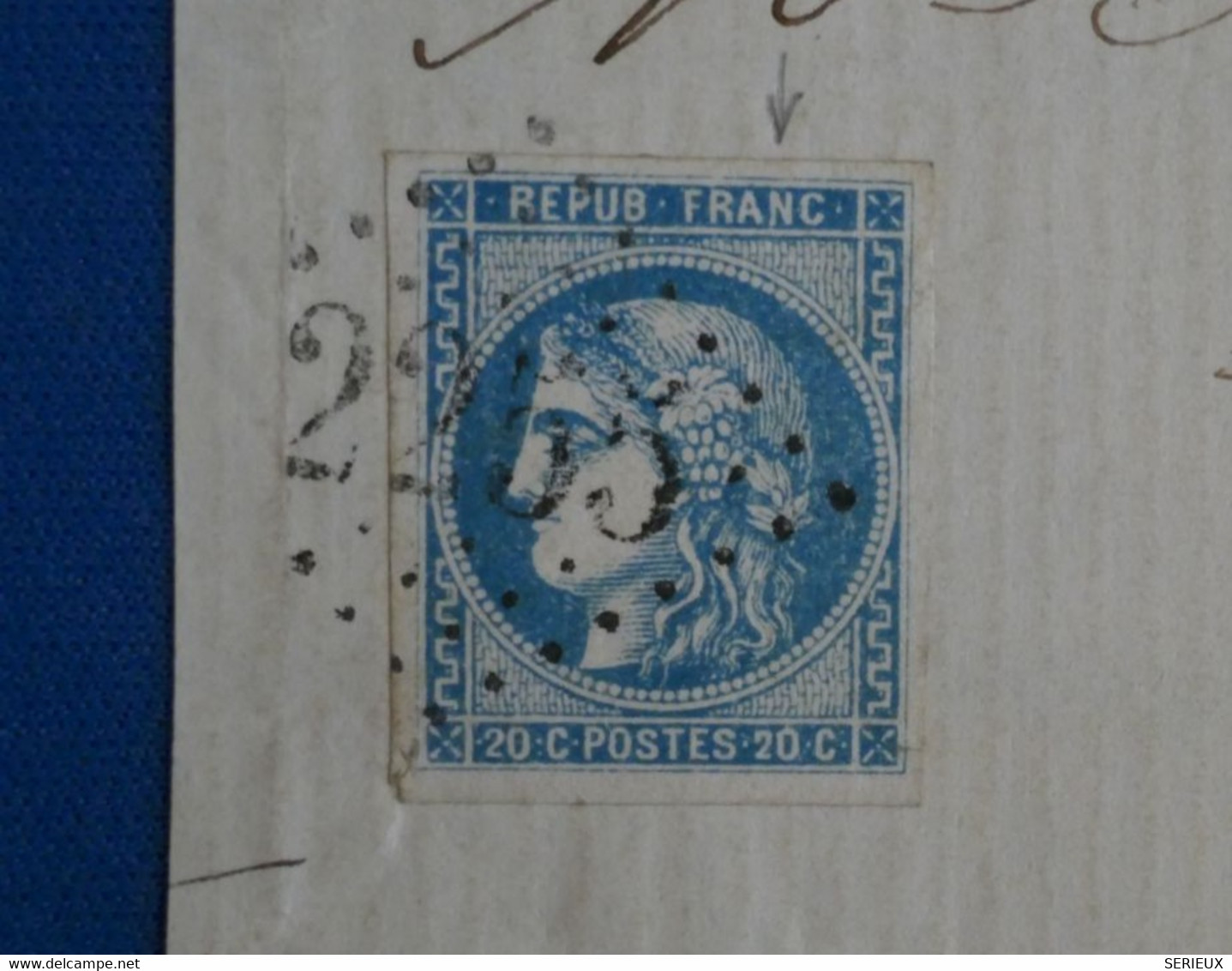 AH9 FRANCE BELLE LETTRE  1871 LE MAS D AGENAIS   POUR  BORDEAUX + AFFRANCH. INTERESSANT - 1870 Bordeaux Printing