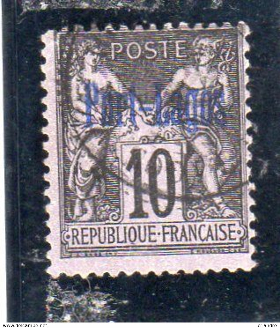 France Colonies: Port Lagos Année 1893 N°2 Oblitéré - Usati