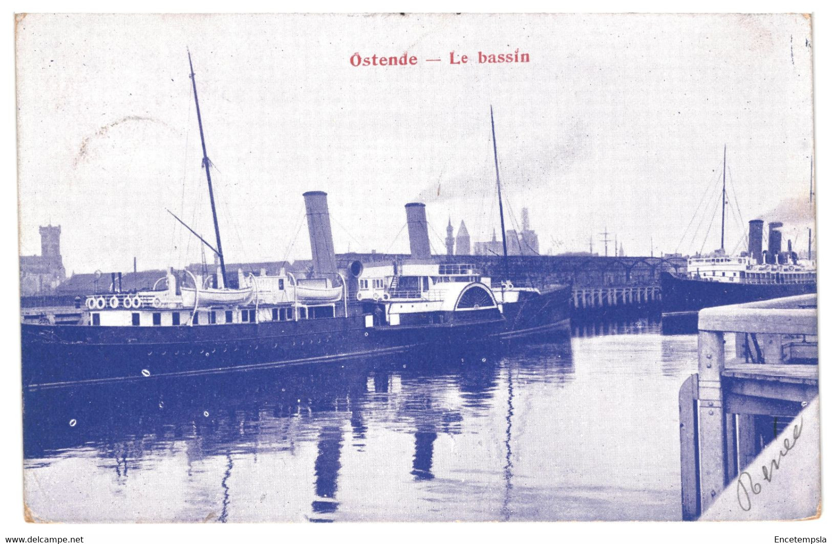 CPA  Carte Postale Belgique-Ostende Le Bassin   VM41593 - Oostkamp