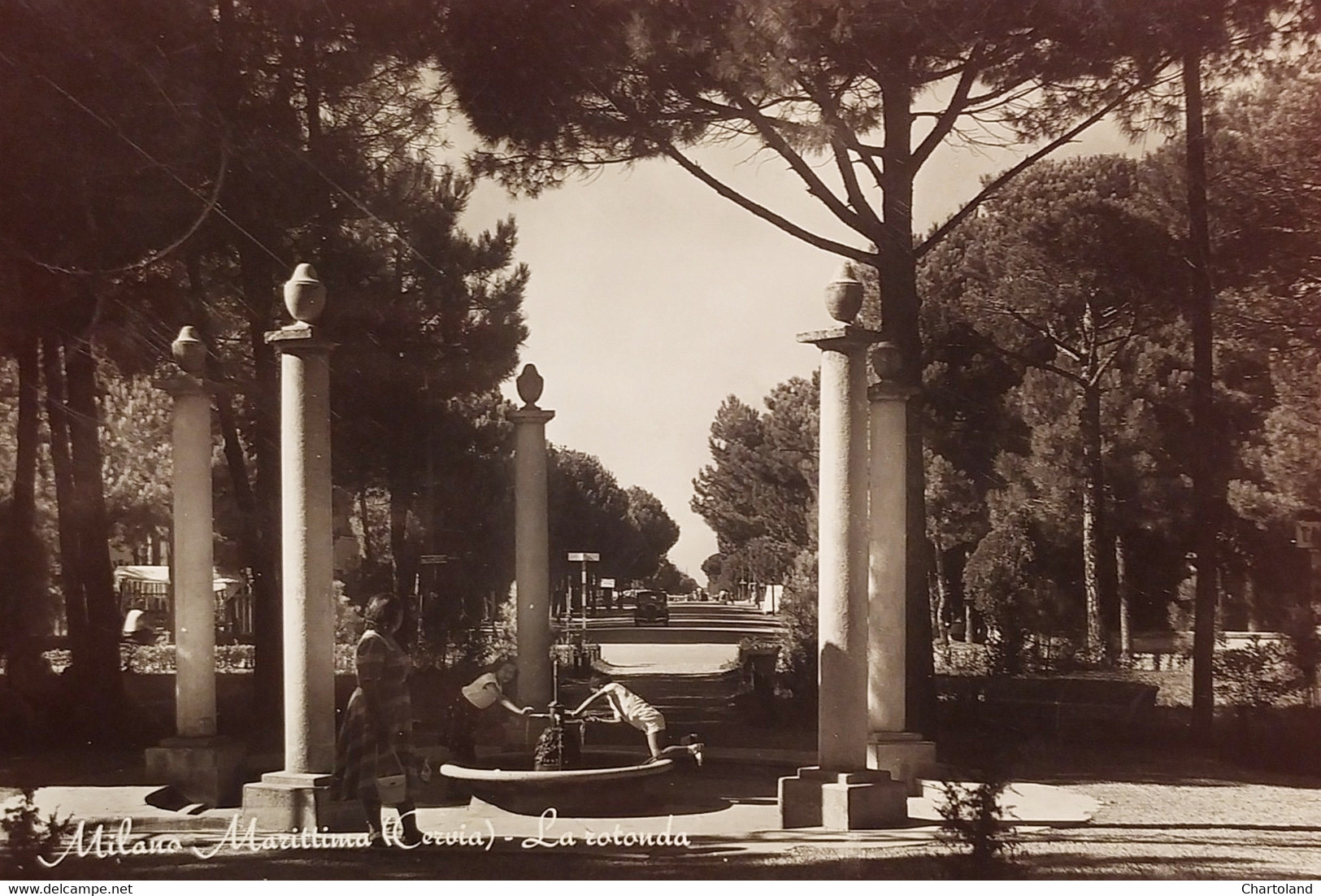 Cartolina - Milano Marittima - Cervia - La Rotonda - 1954 - Ravenna