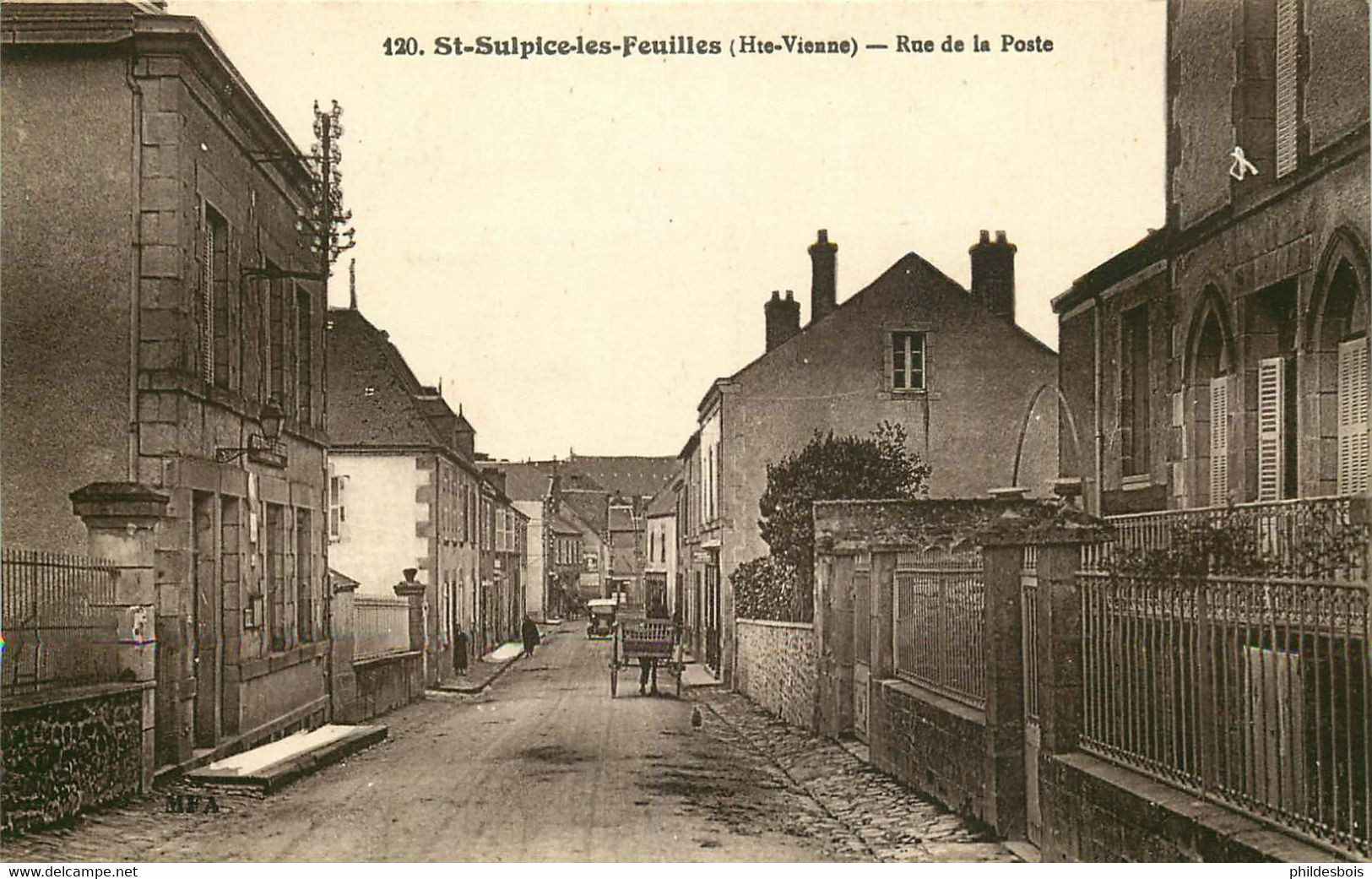 HAUTE VIENNE  SAINT SULPICE LES FEUILLES Rue De La Poste - Saint Sulpice Les Feuilles