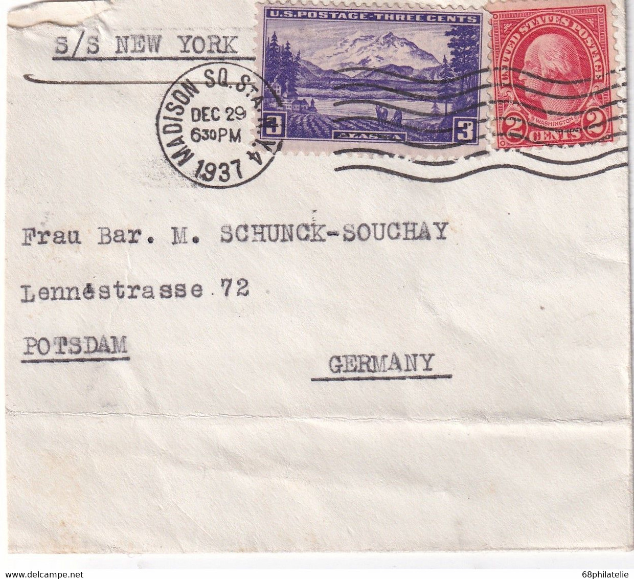 USA 1937 LETTRE DE MADISON - Storia Postale