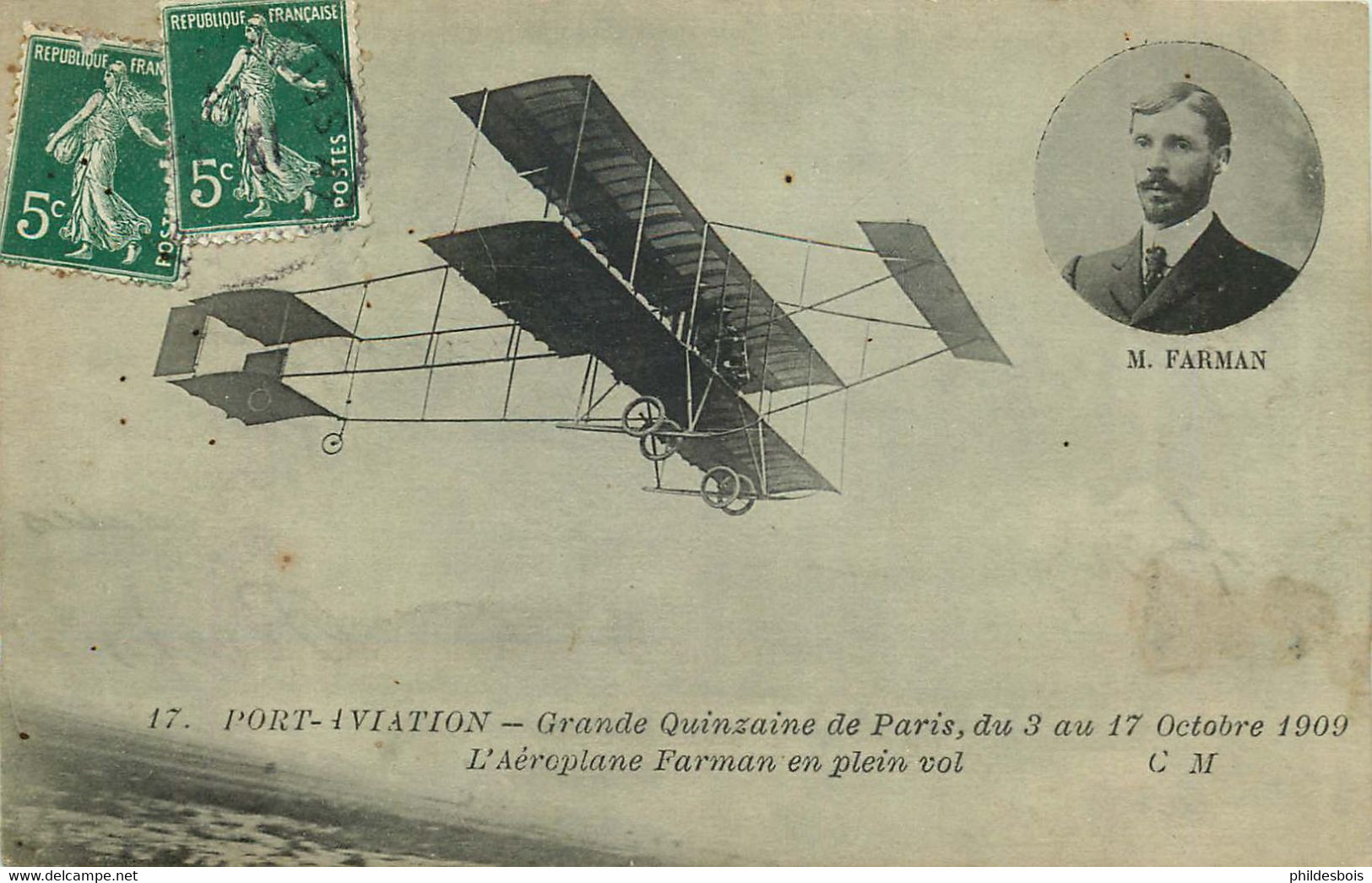 AVIATION  Port Aviation Grande Quinzaine De Paris M. FARMAN - Demonstraties