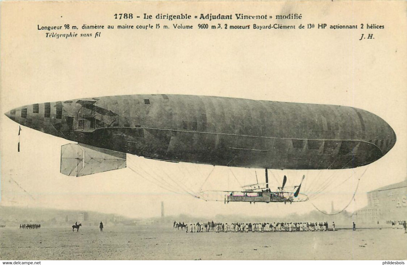 AVIATION  Le Dirigeable Adjudant VINCENOT Modifié - Zeppeline
