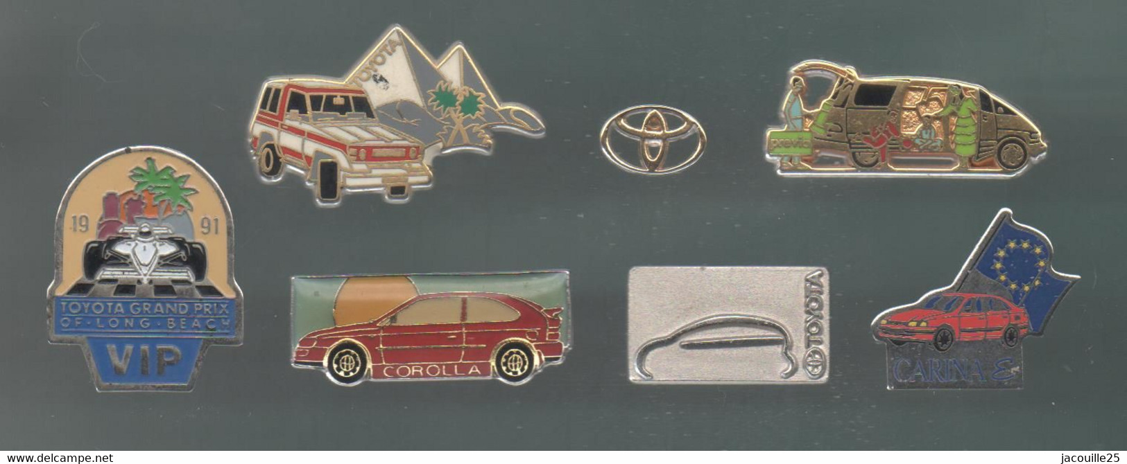 PINS PIN'S AUTO 552 TOYOTA AUTOMOBILE PREVIA COROLLA LONG BEACH WORKER USA  CARINA LOT 7 PINS DONT 2 AB ARTHUS - Toyota