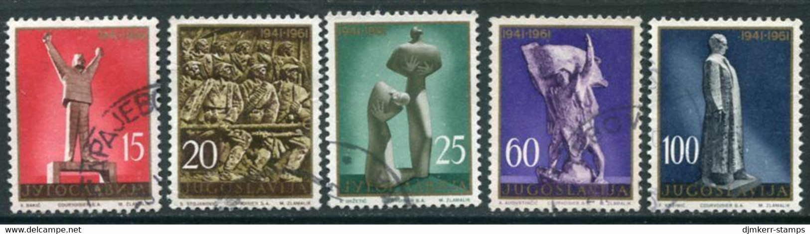 YUGOSLAVIA 1961 20th Anniversary Of Insurrection Used.  Michel 952-56 - Used Stamps