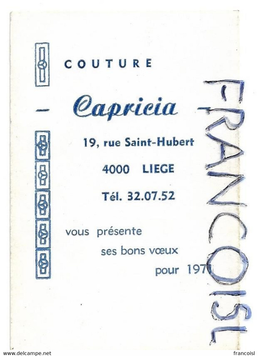 Jeune Femme Magasin De Lingerie. Sign. Francine. Publicité Couture Patricia à Liège (B-4000) - Grand Format : 1971-80