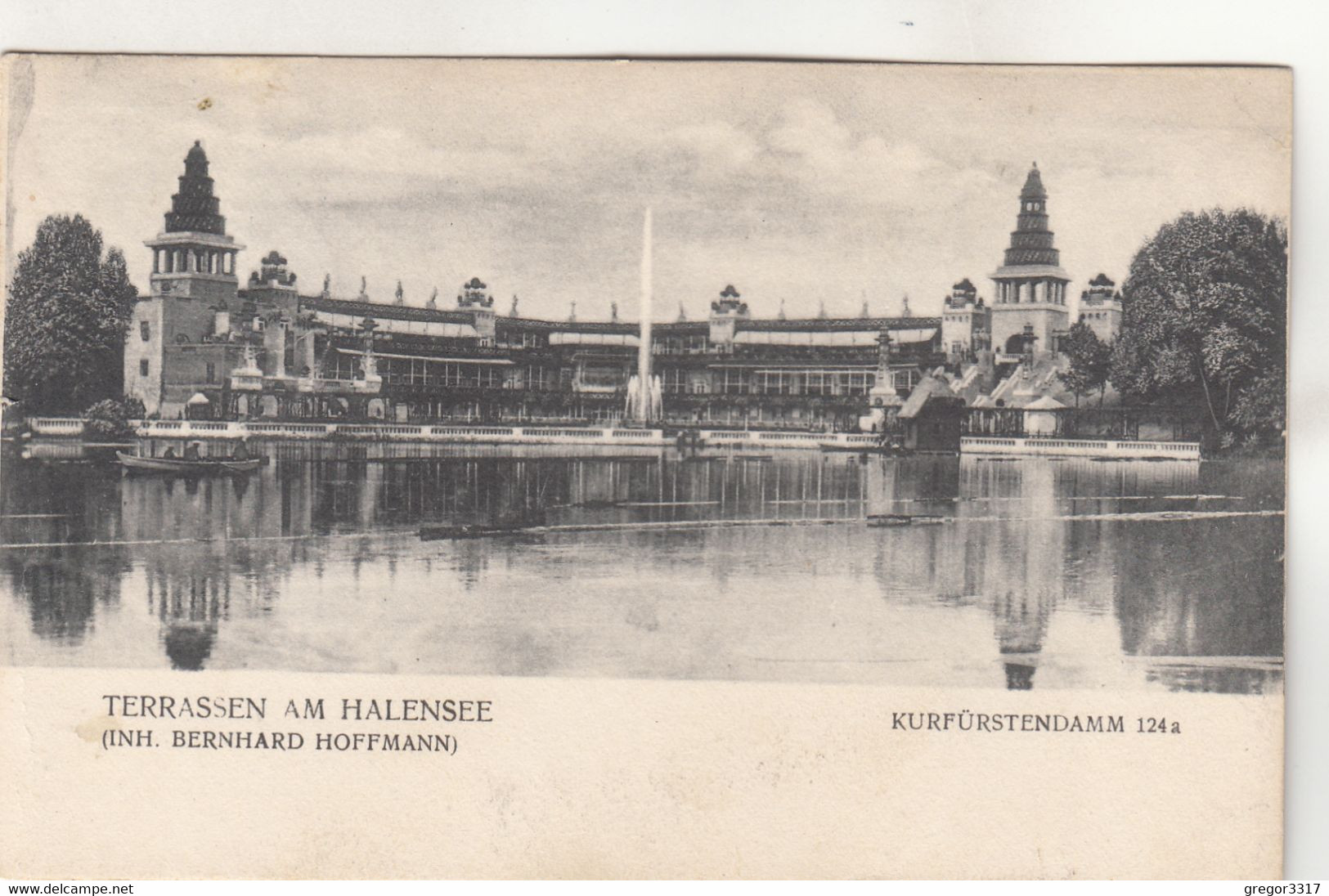 A3656) BERLIN - Terrassen Am HALENSEE - Inh. Bernhard Hoffmann - KURFÜRSTENDAMM 124a   Gel. 1903 - Halensee
