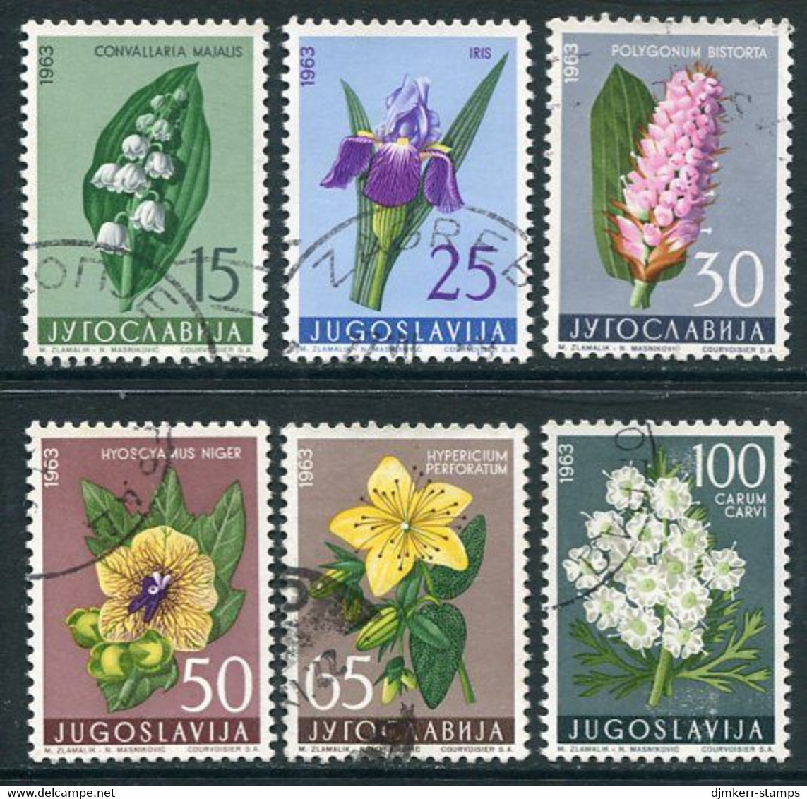 YUGOSLAVIA 1963 Flowers V Used.  Michel 1034-39 - Gebraucht
