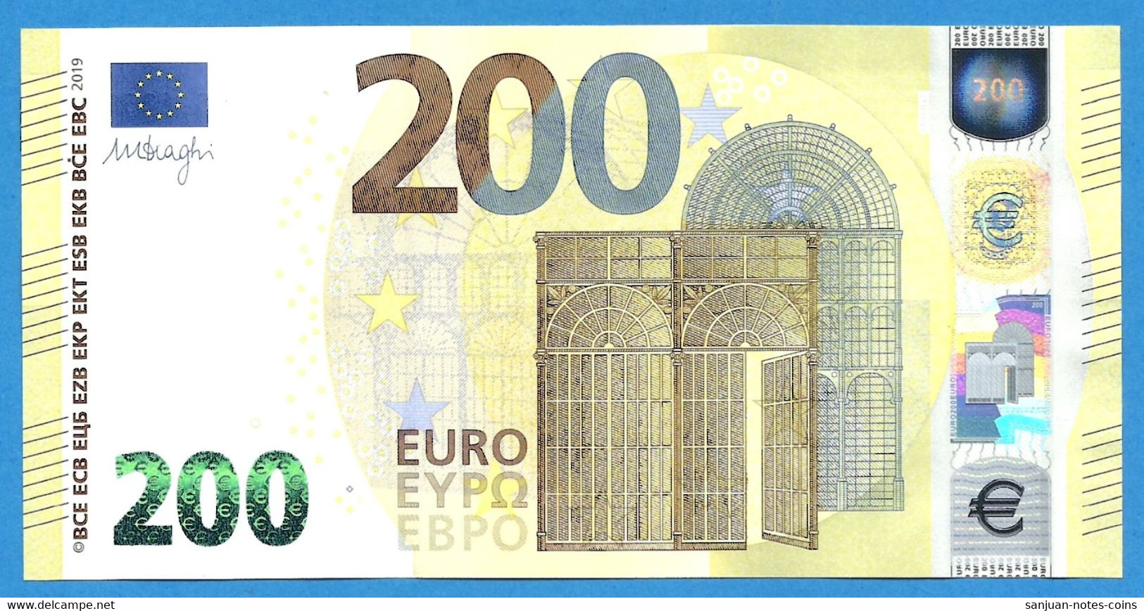 200 EURO FRANCE DRAGHI UB-U003 UNC-FDS (D166) - 200 Euro