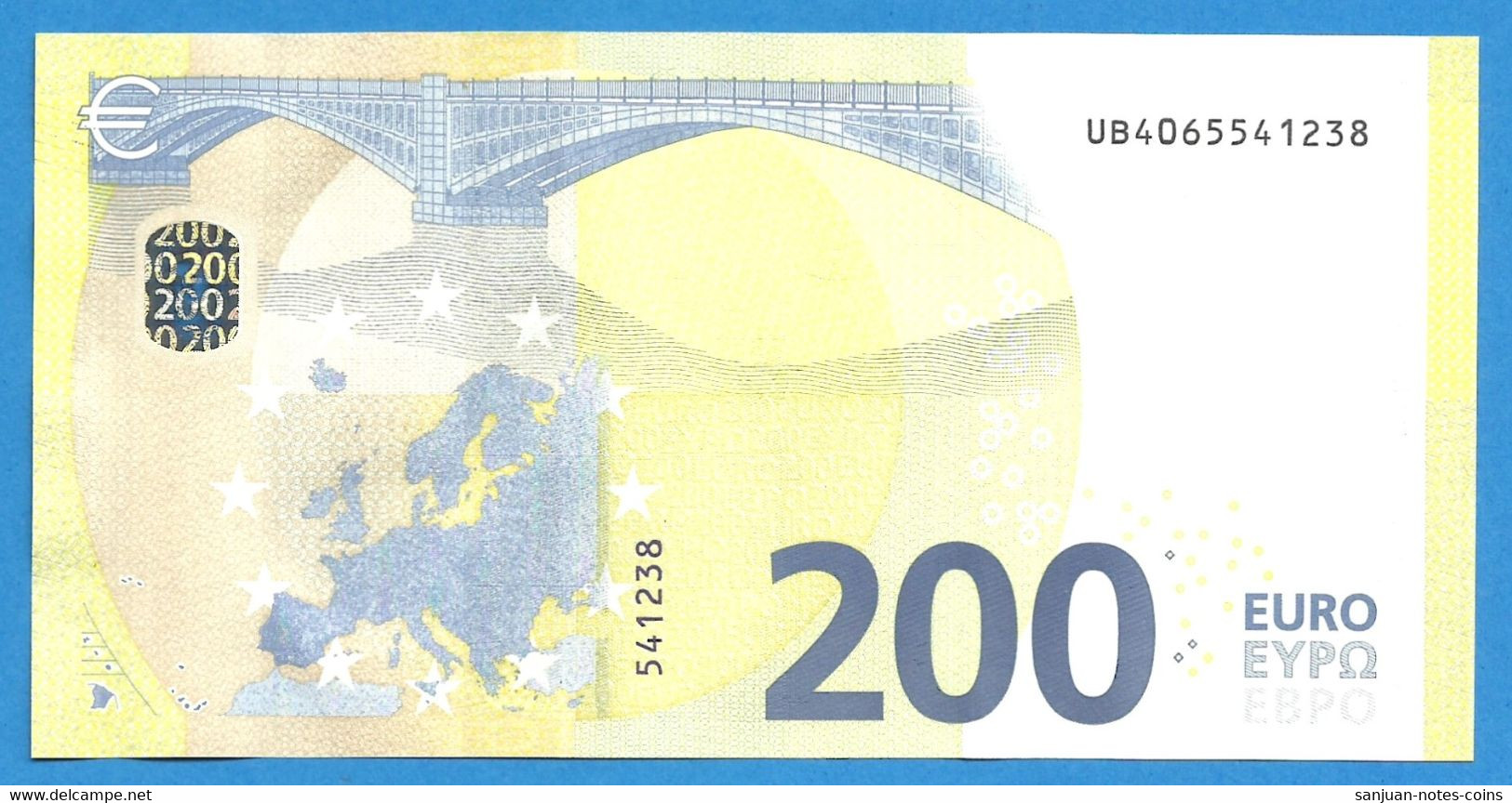 200 EURO FRANCE DRAGHI UB-U003 UNC-FDS (D166) - 200 Euro