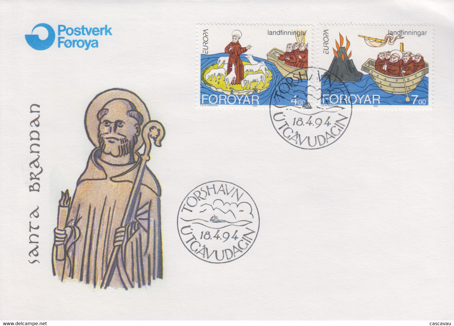 Enveloppe  FDC  1er  Jour   ILES  FEROE    EUROPA   1994 - 1994