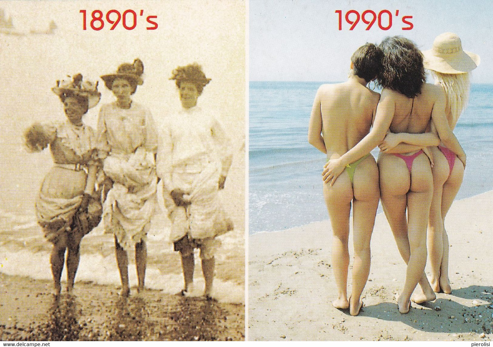 (TEM322) - Il Costume Al Mare Nel 1890 E Cent'anni Dopo - Humour