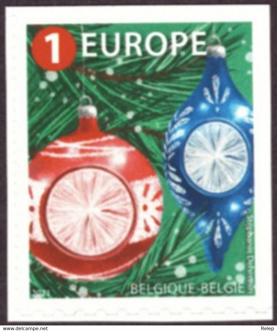 Belgique  2021 -  Christmas - Timeless Decoration  "1x EUROPE" - MNH - - Ungebraucht