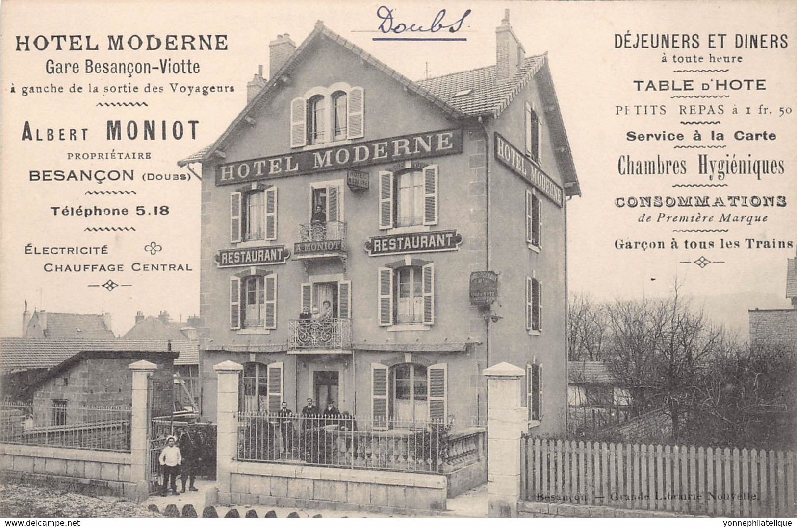 25 - DOUBS - BESANCON - Hotel Moderne Albert Moniot (10066) - Besancon