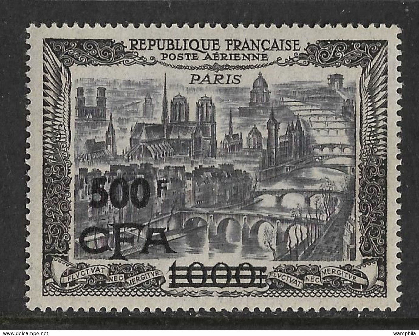 Réunion 1951 P.A N°51** 500F CFA Sur 1000F. Superbe. - Luftpost