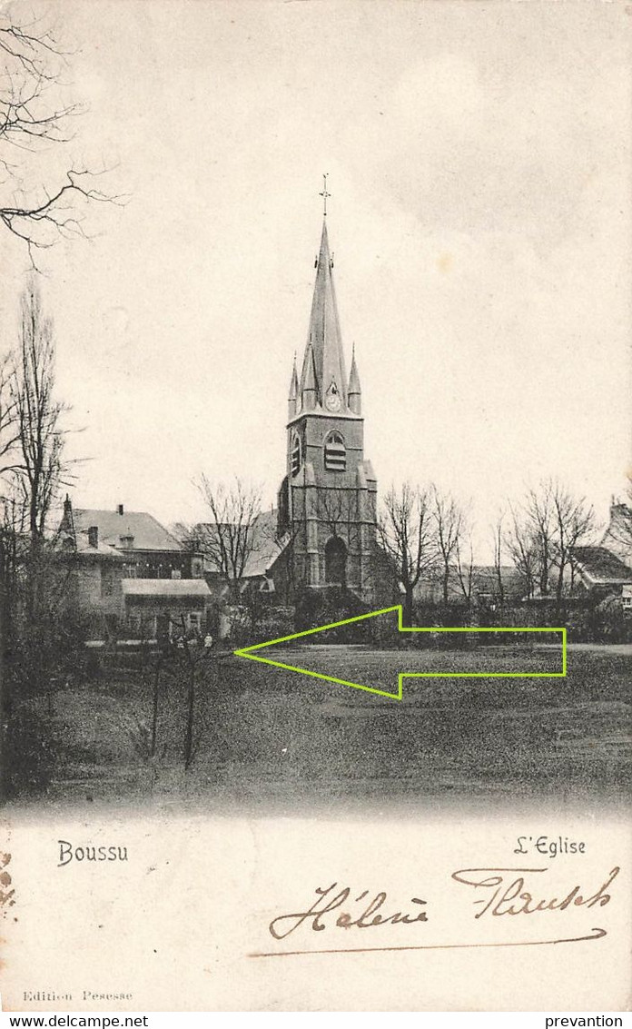 BOUSSU - L'Eglise - Carte Circulé En 1904 - Boussu