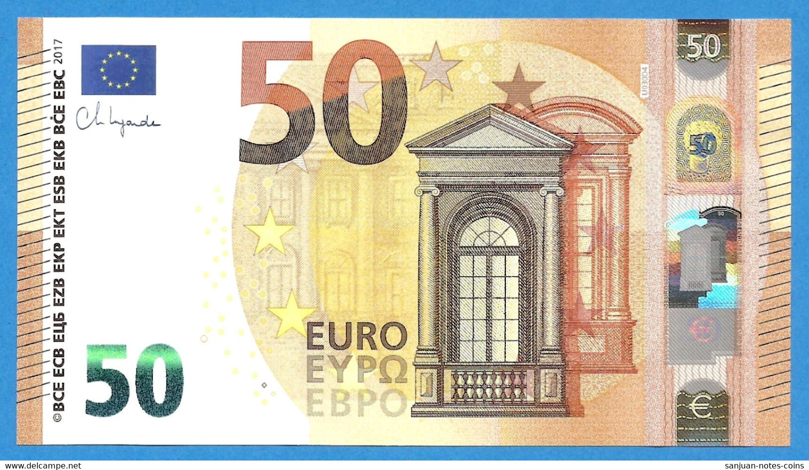 50 EURO FRANCE LAGARDE UC-U030 UNC-FDS (D179) - 50 Euro