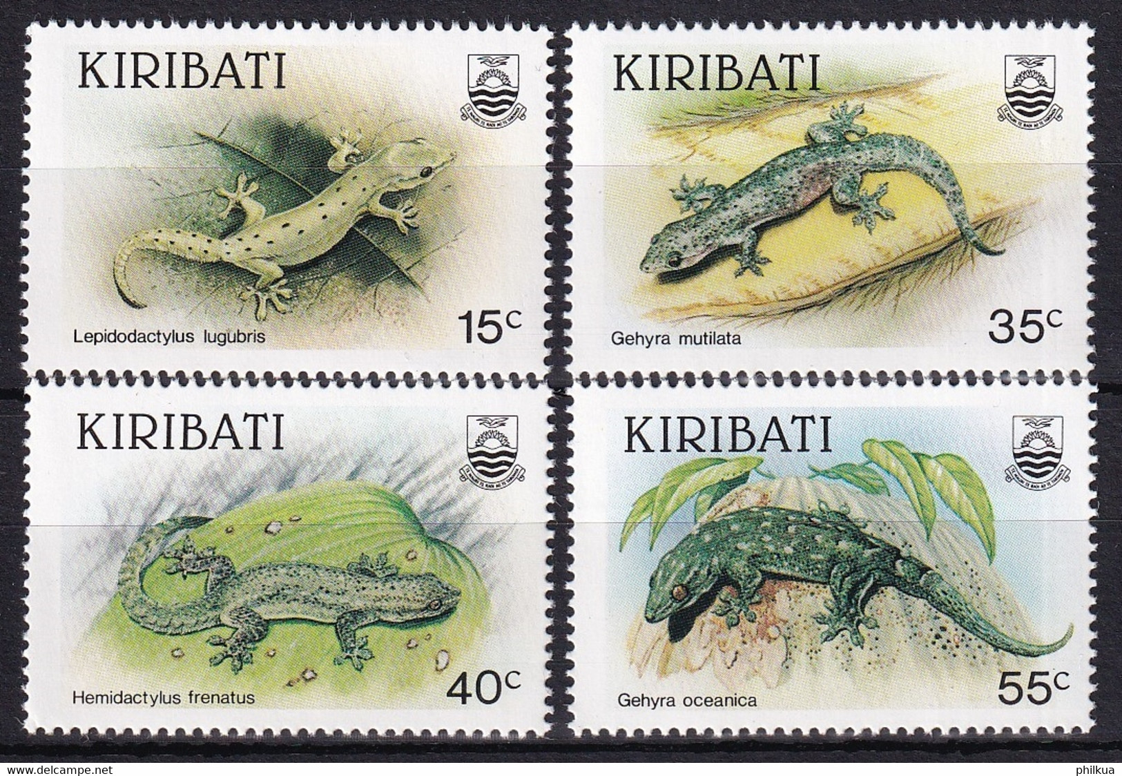 MiNr. 480 - 483  Kiribati1986, 26. Aug. Geckos - Postfrisch/**/MNH - Kiribati (1979-...)