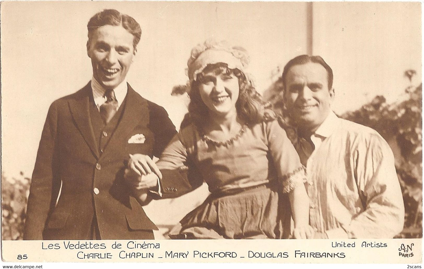 Les Vedettes De Cinéma : Charlie CHAPLIN - Mary PICKFORD - Douglas FAIRBANKS - (United Artists) - Acteurs