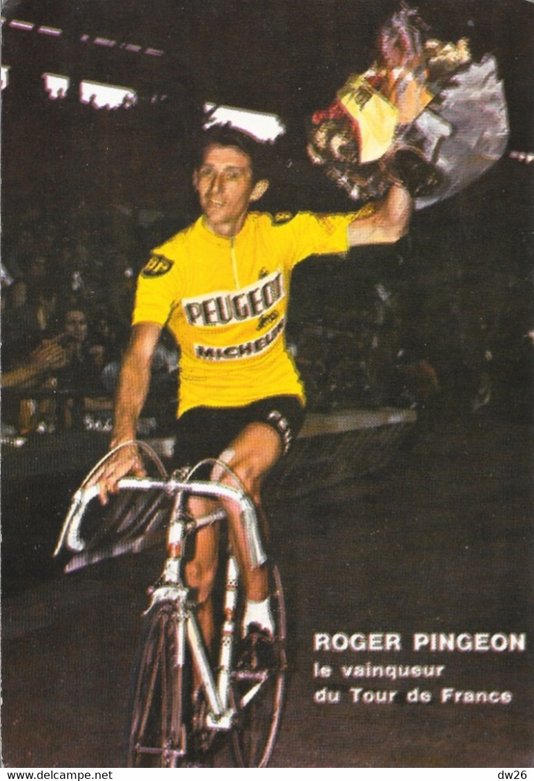 Photo De Cyclisme, Roger Pingeon, Le Vanqueur Du Tour De France 1967 - Tampon Garage Des Alliés à Châlons-sur-Marne - Radsport
