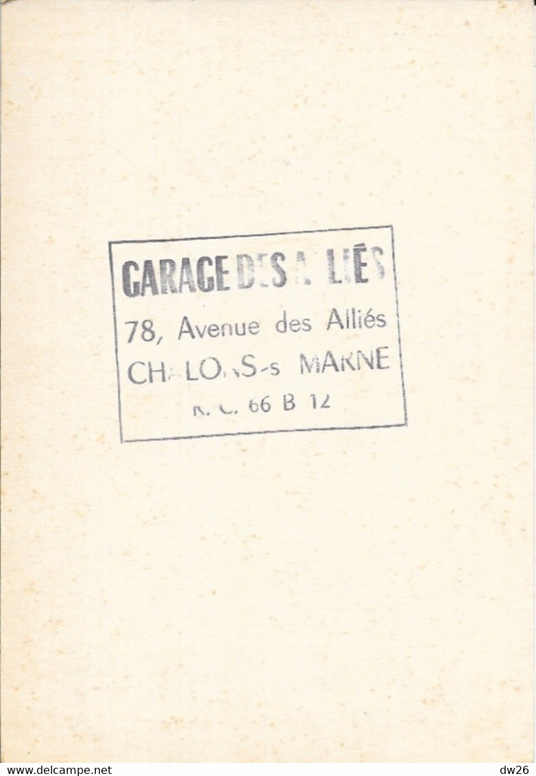 Photo De Cyclisme, Roger Pingeon, Le Vanqueur Du Tour De France 1967 - Tampon Garage Des Alliés à Châlons-sur-Marne - Cycling