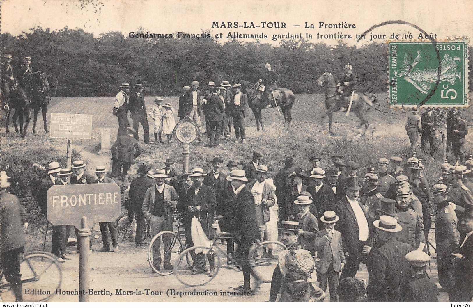 MARS LA TOUR - La Frontière - Gendarmes Français Et Allemands Gardant La Frontière Un Jour De 16 Août - Sonstige & Ohne Zuordnung