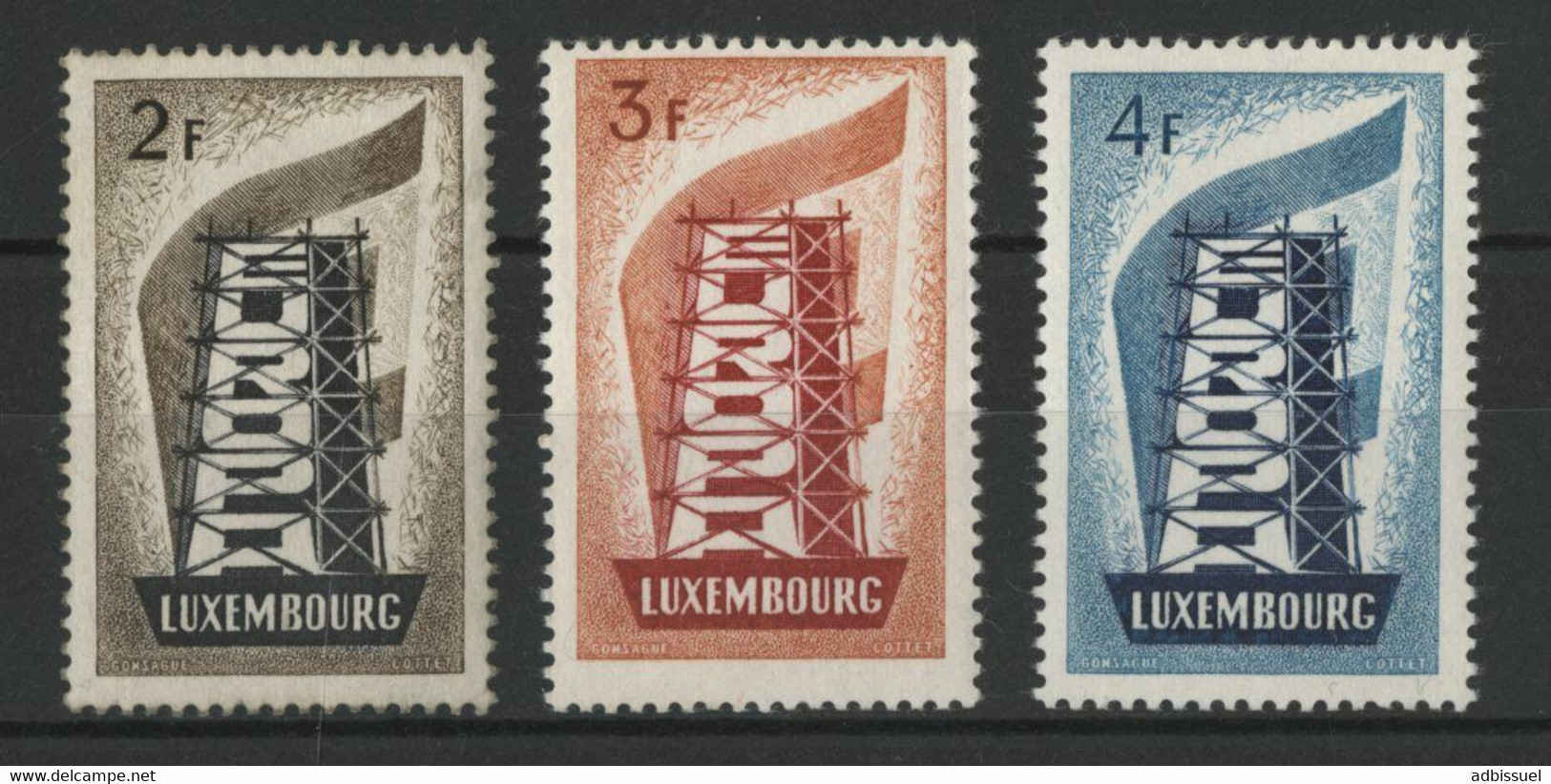 LUXEMBOURG N° 514 à 516 Cote 550 € Neufs Sans Charnière ** MNH EUROPA 1956 - Unused Stamps