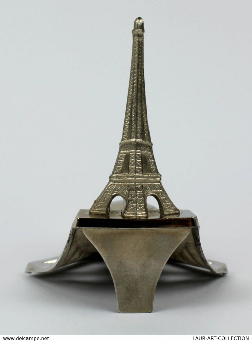 MAGNIFIQUE RARE ENCRIER / PLUMIER  ORFEAR CHROMÉ - TOUR EIFFEL - ART DECO FRANCE - ANCIEN      (0507.39) - Tintenfässer