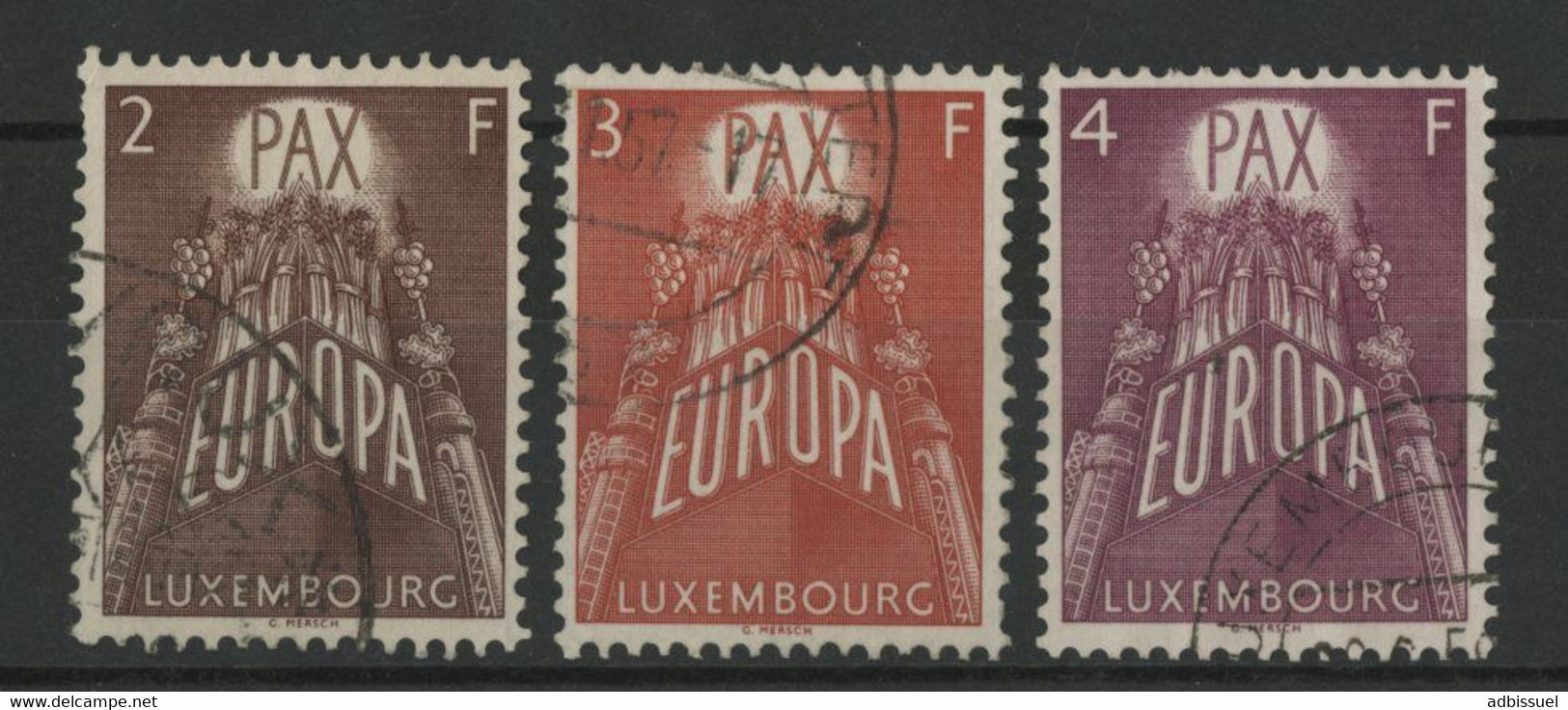 LUXEMBOURG N° 531 à 533 Cote 50 € Oblitérés 1957 Série Complète 3 Valeurs EUROPA - Used Stamps