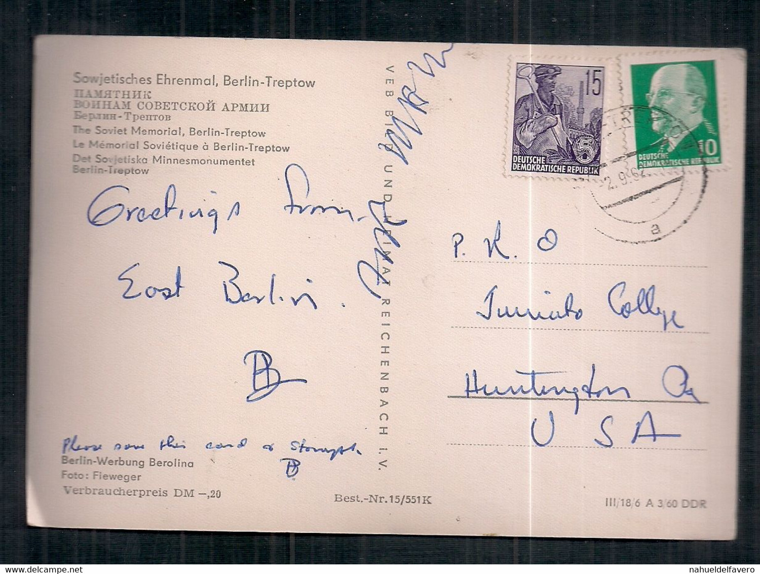Alemania - Carte Postale - Le Memorial Sovietique A Berlin-Treptow - Treptow