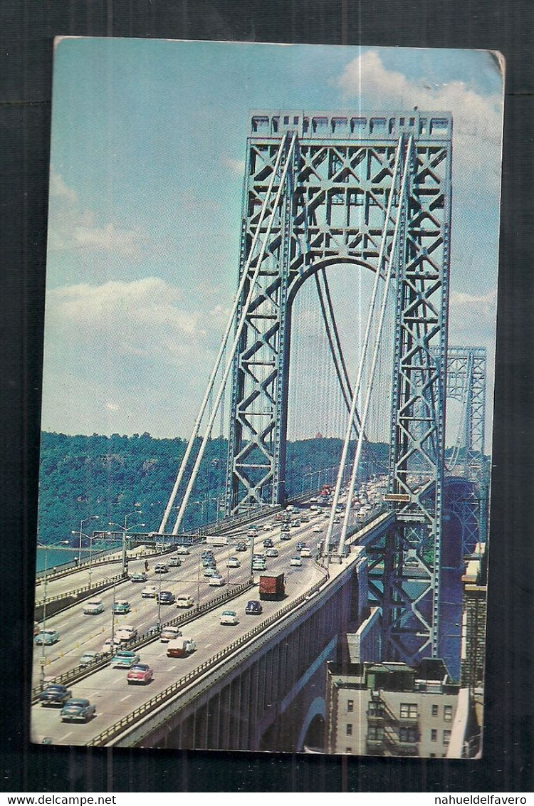 USA - Carte Postale - George Washington Bridge, NY - Bruggen En Tunnels