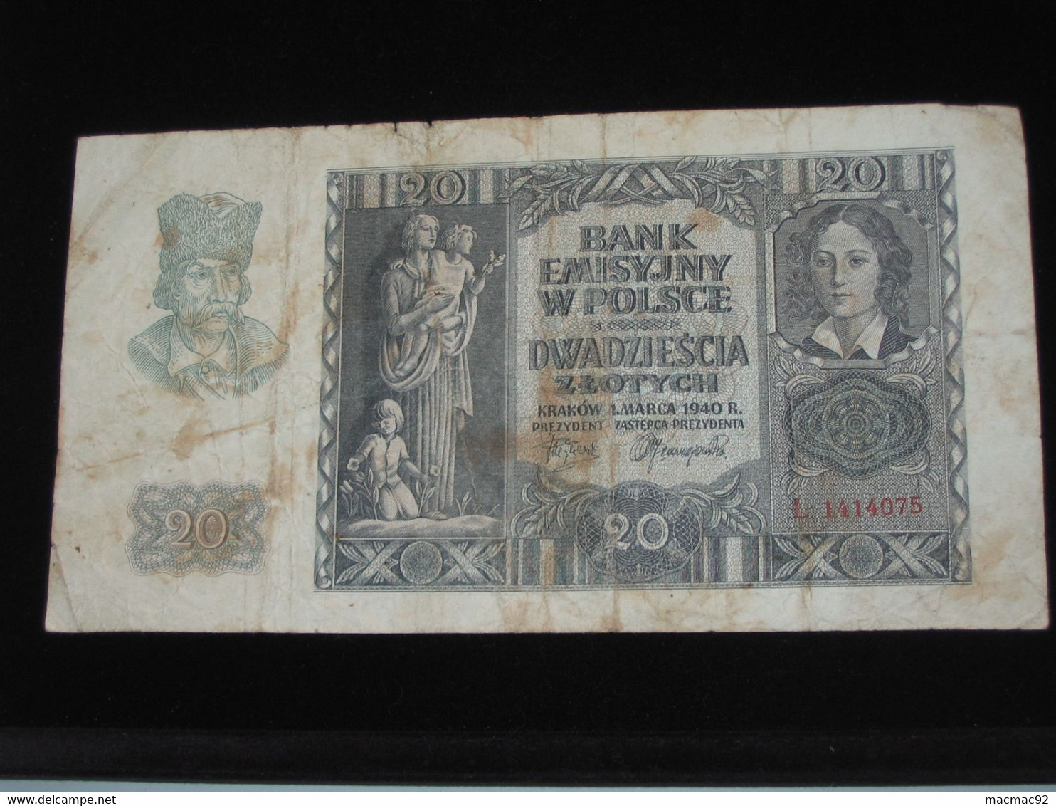 POLOGNE- 20 DWADZIESCIA Zlotych 1940 - Bank Emisyjny W Polsce  **** EN ACHAT IMMEDIAT **** - Poland