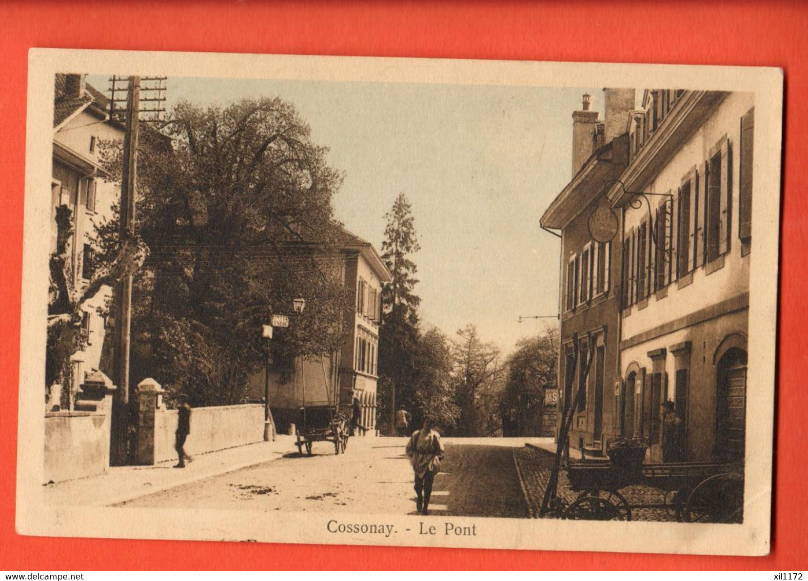 HCG-19 RARE Cossonay Le Pont. ANIME  Cachet Militaire, Circulé Vers Rüti. - Cossonay