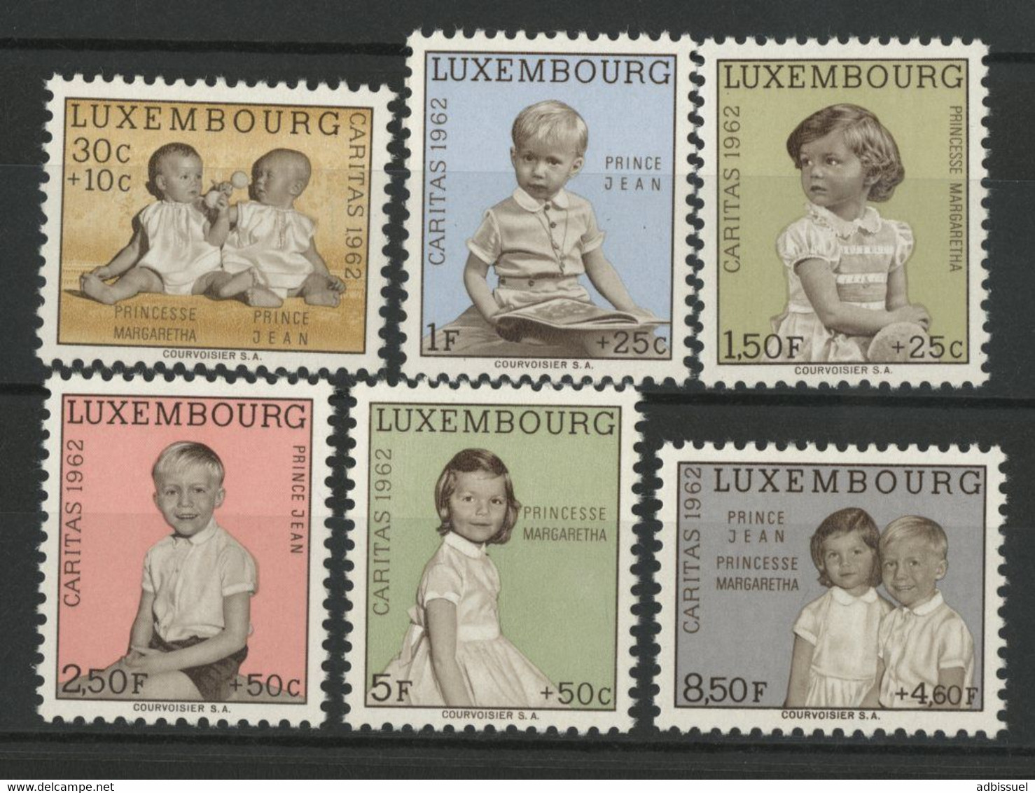 1962 LUXEMBOURG Cote/Value : 11 € N° 614 à 619 Neufs** (MNH). Prince JEAN Et Princesse MARGARETHA 6 Timbres/stamps TB/VG - Ungebraucht