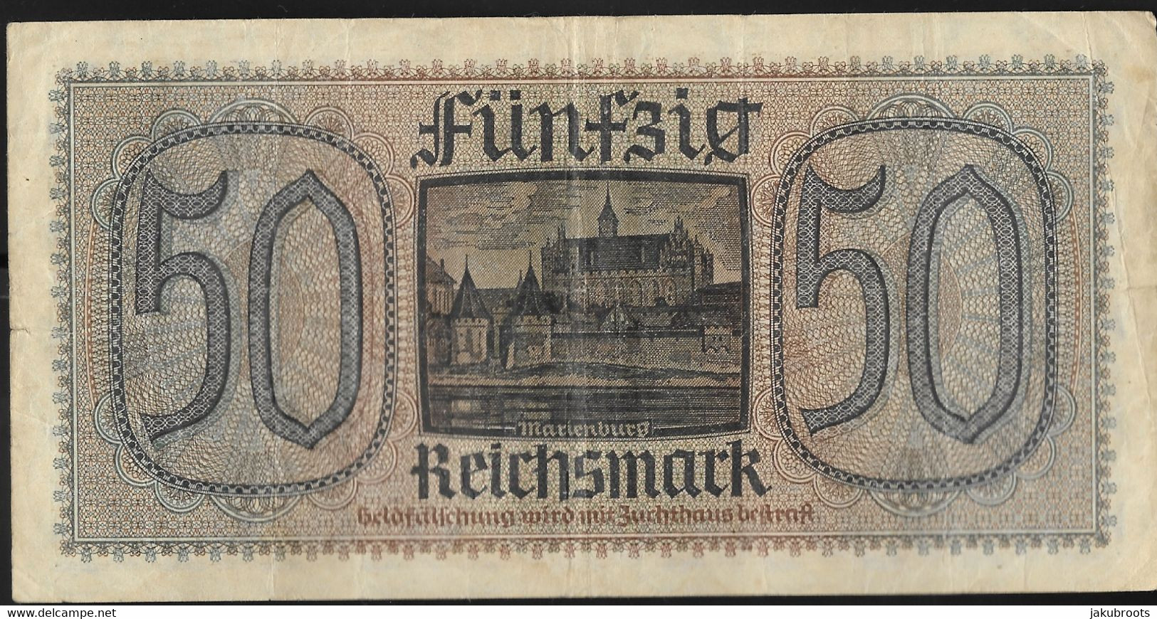 1939--1945. 50 REICHSMARK , Fair Condition - 50 Reichsmark