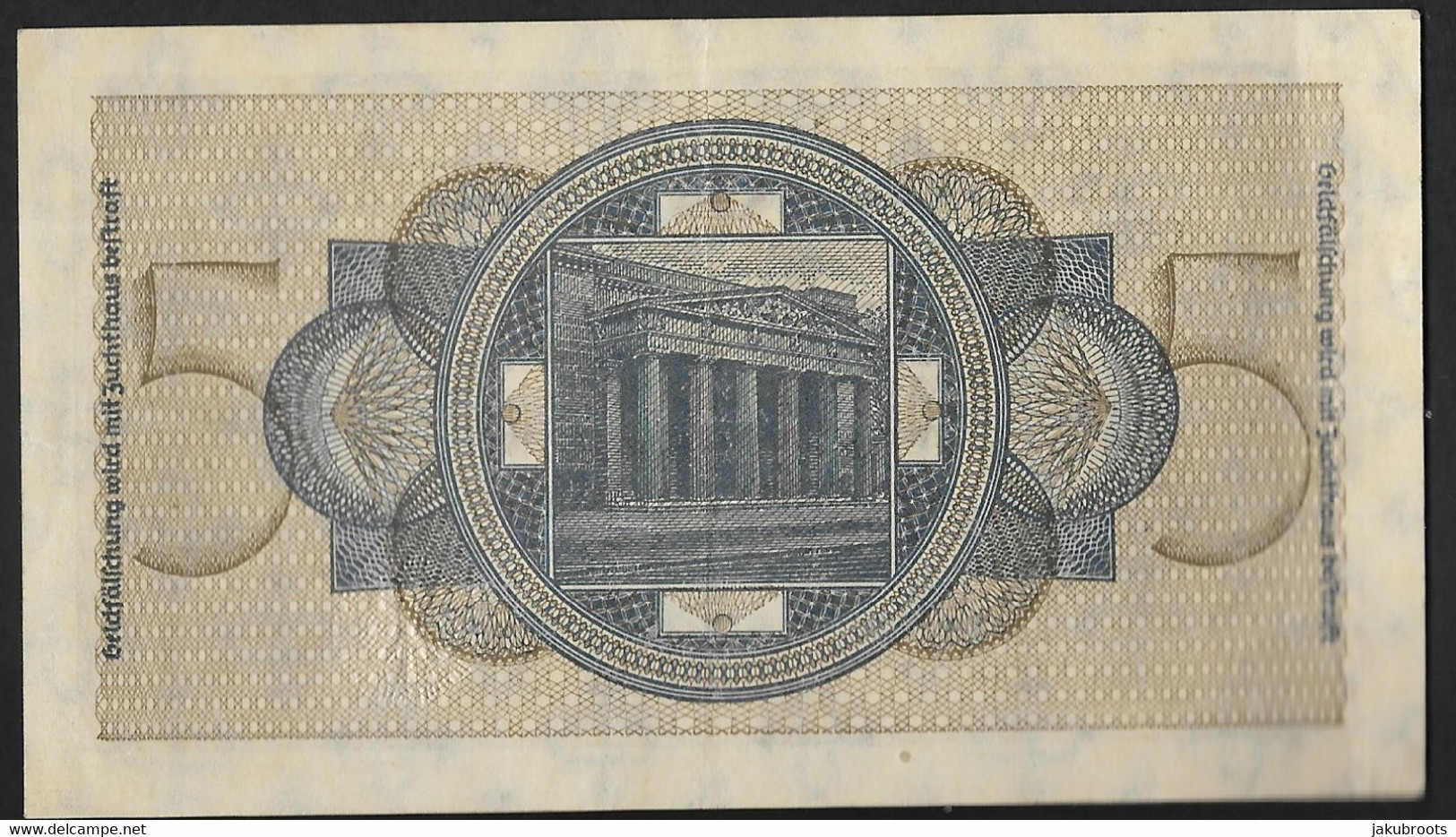 GERMANY . FUNF  REICHSMARK .good  Condition. - A Identifier