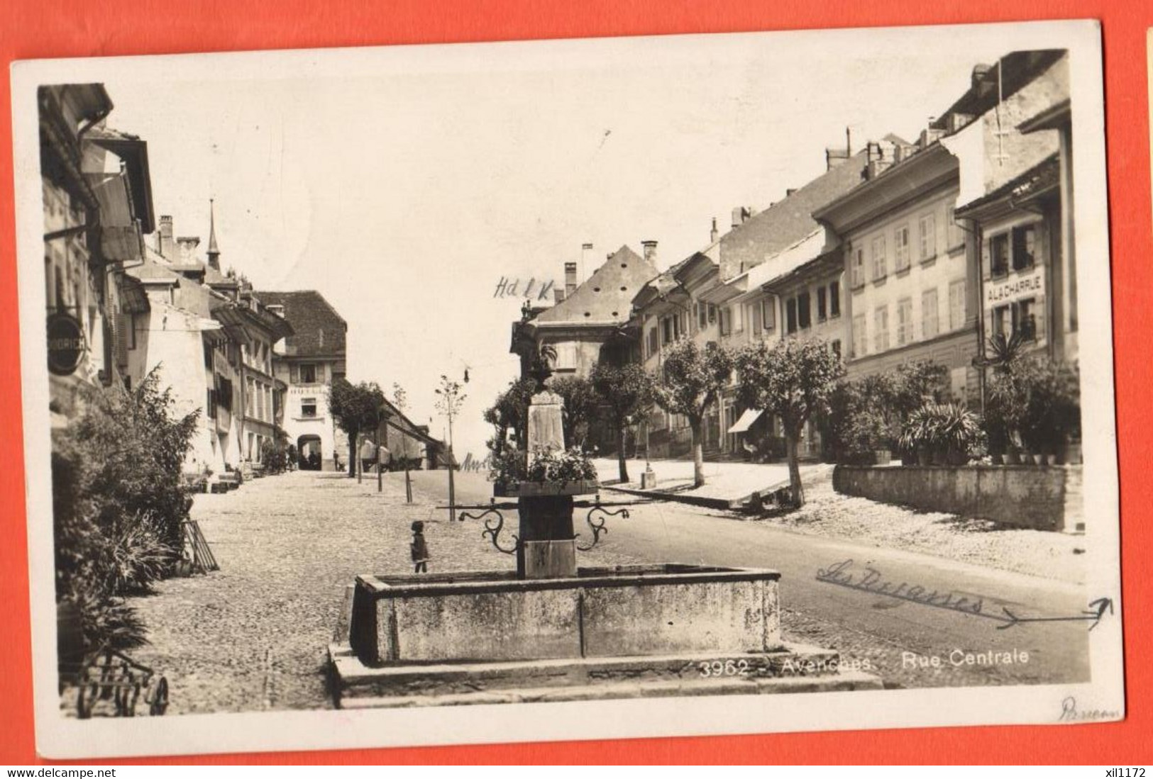 HCG-34 Avenches  Rue Centrale  Circulé 1928   Soc. Graphique 3962 - Avenches