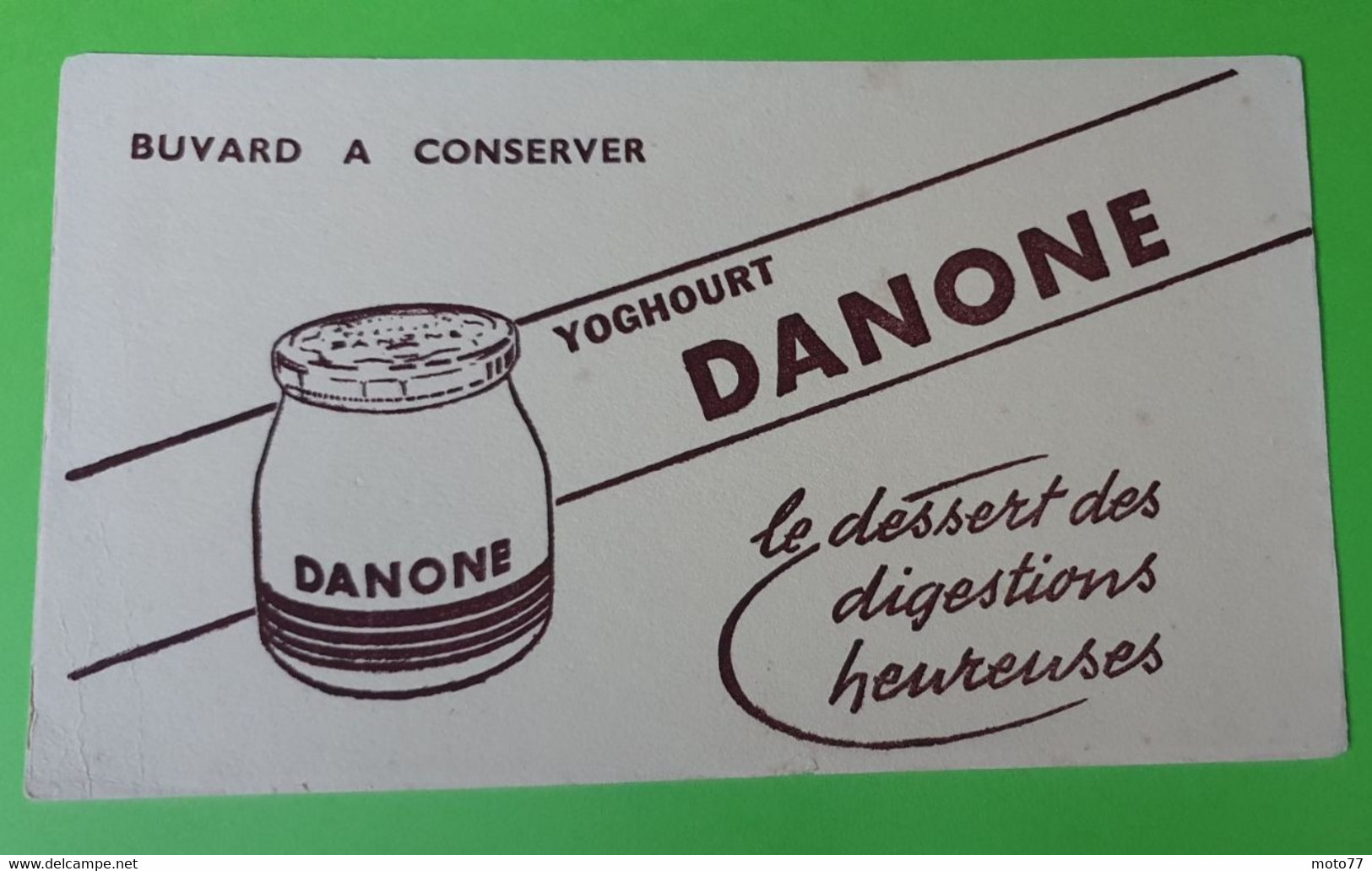 Buvard 603 - Fromage Yoghourt DANONE - Etat D'usage : Voir Photos - 21.5x12.5 Cm Environ - Année 1960 - Produits Laitiers