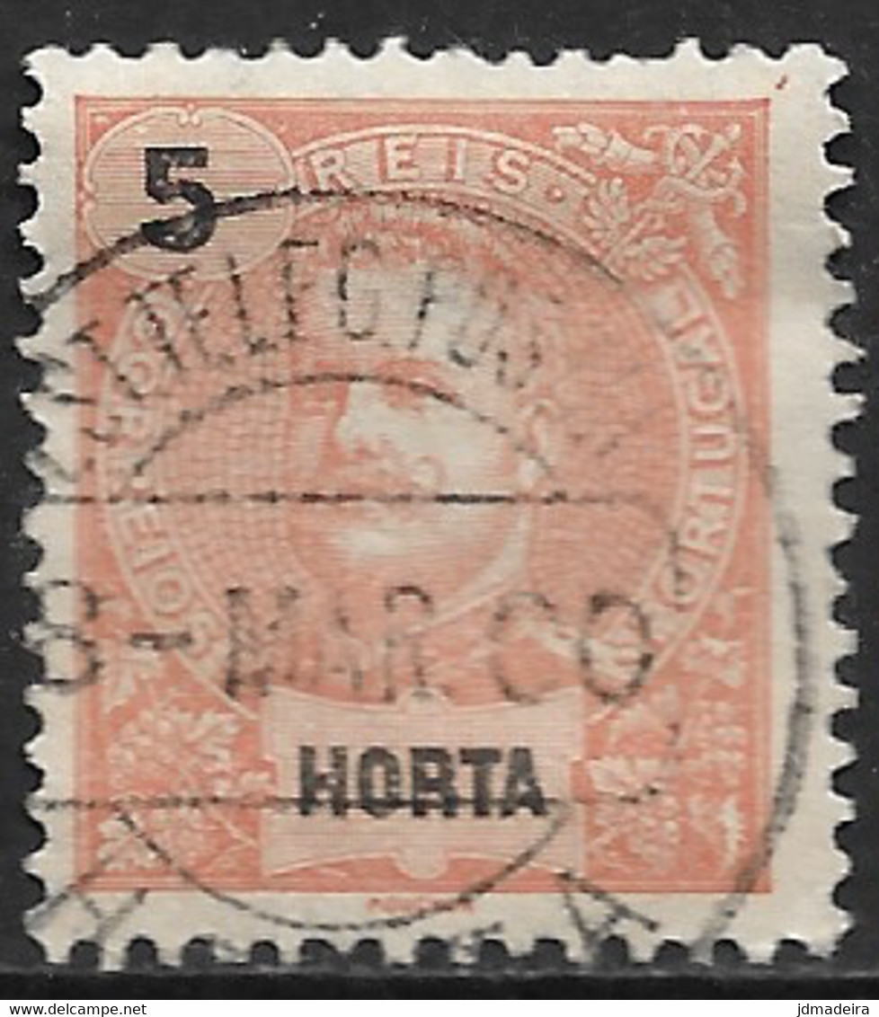 Horta – 1897 King Carlos 5 Réis Used Stamp - Horta