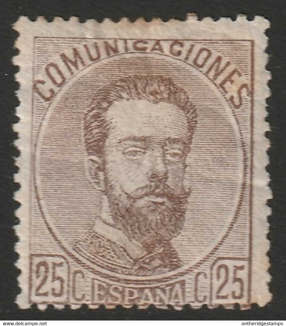 Spain 1872 Sc 184 Espagne Ed 124 Yt 123 MH* Disturbed Gum - Ungebraucht