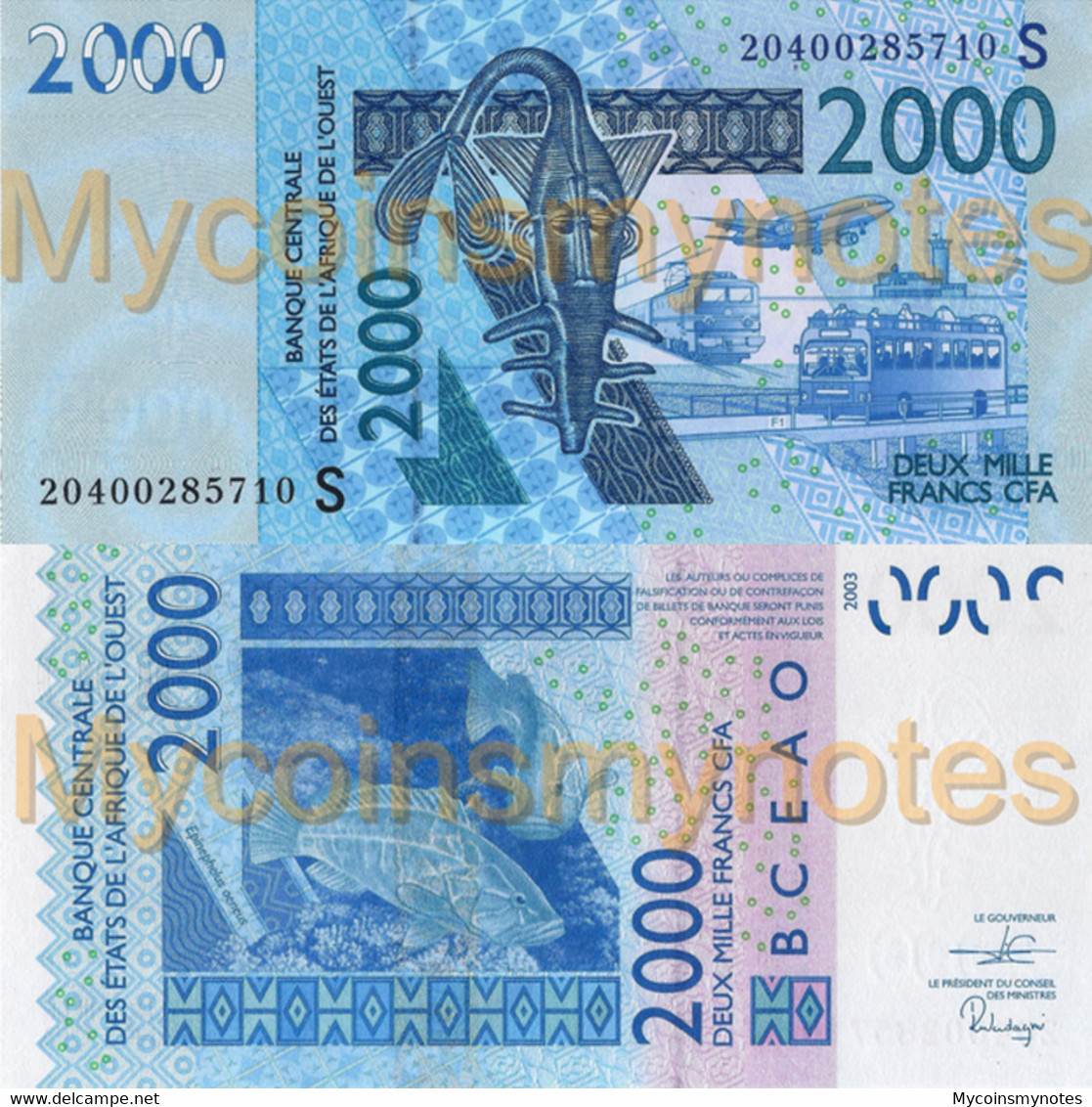 WEST AFRICAN STATES, GUINEA BISSAU, 2000, 2020, Code S, P-New, (Not Listed In Catalog), UNC - États D'Afrique De L'Ouest