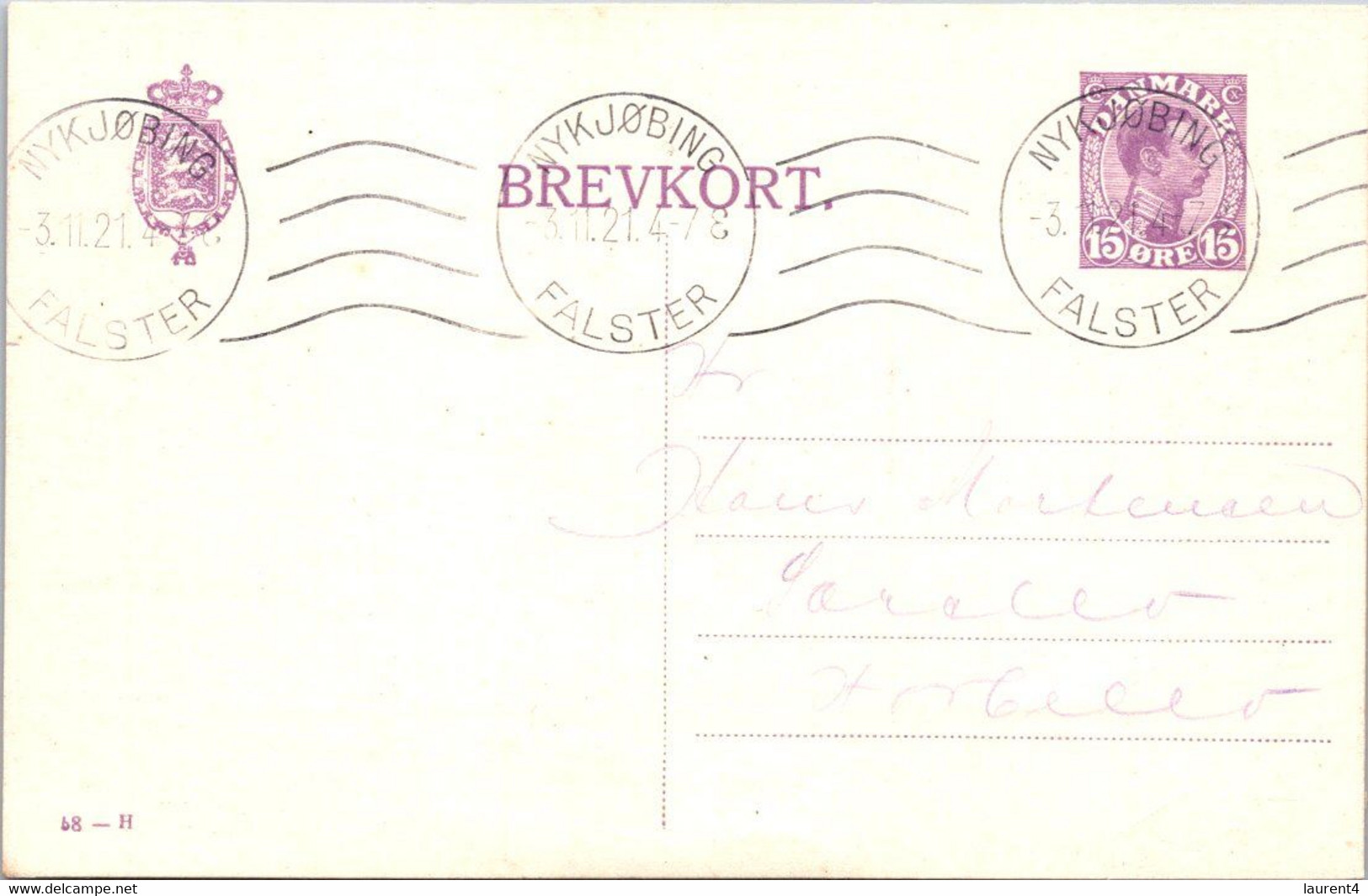 (4 C 8) Very Old Denmark - Brevkort - Posted 1921 - Other & Unclassified