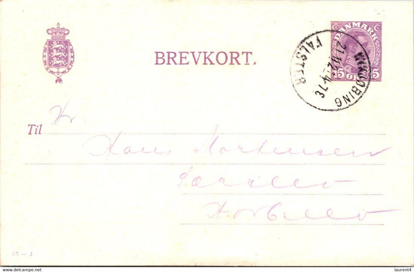 (4 C 8) Very Old Denmark - Brevkort - Posted 1921 - Altri & Non Classificati