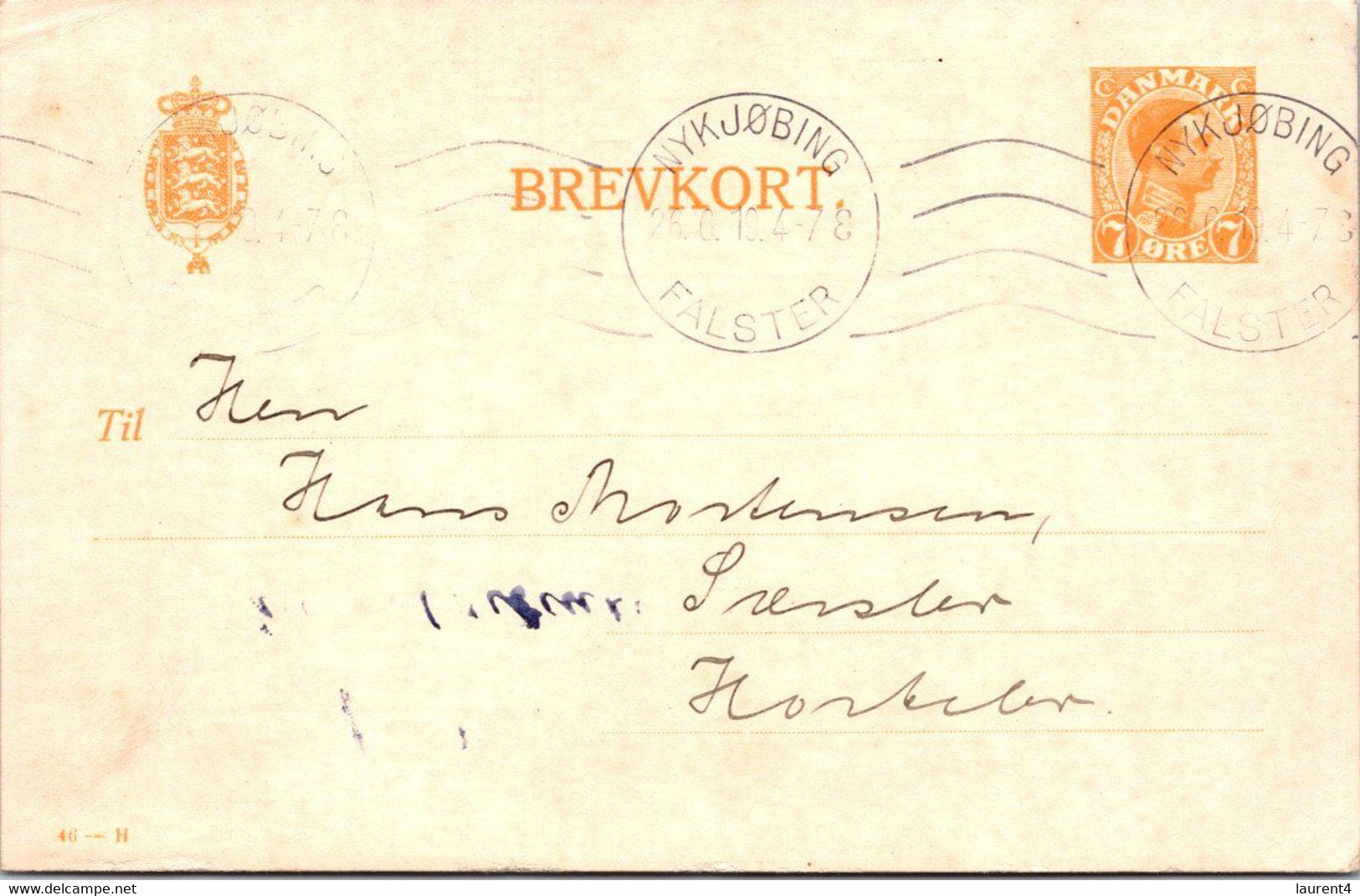 (4 C 8) Very Old Denmark - Brevkort - Posted 1919 - Autres & Non Classés