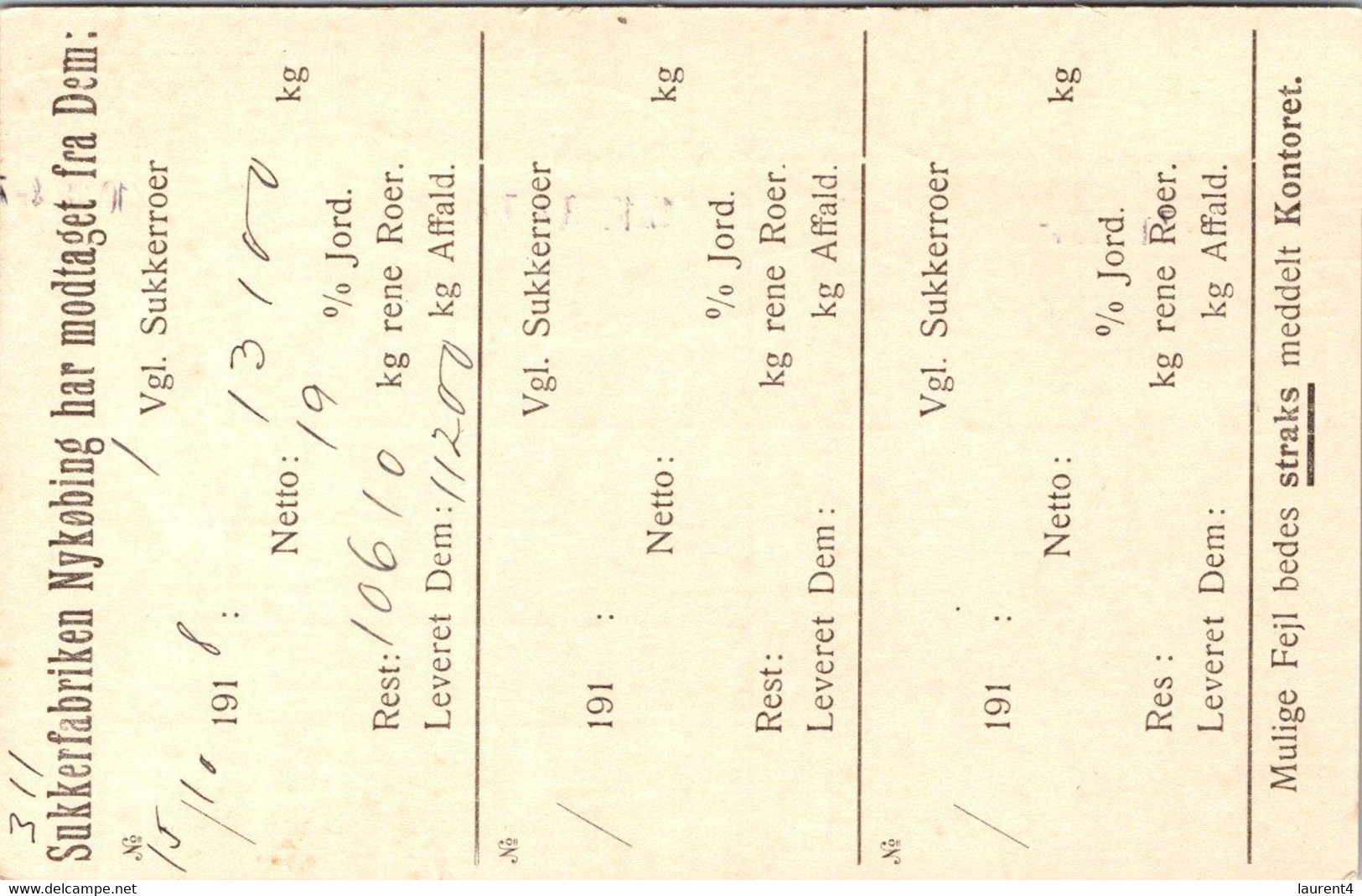 (4 C 8) Very Old Denmark - Brevkort - Posted 1918 - Other & Unclassified