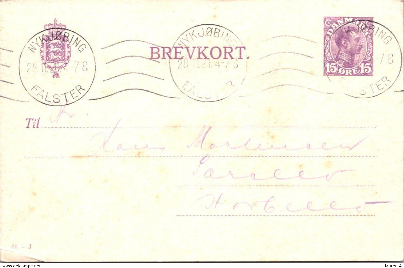 (4 C 8) Very Old Denmark - Brevkort - Posted 1925 - Other & Unclassified